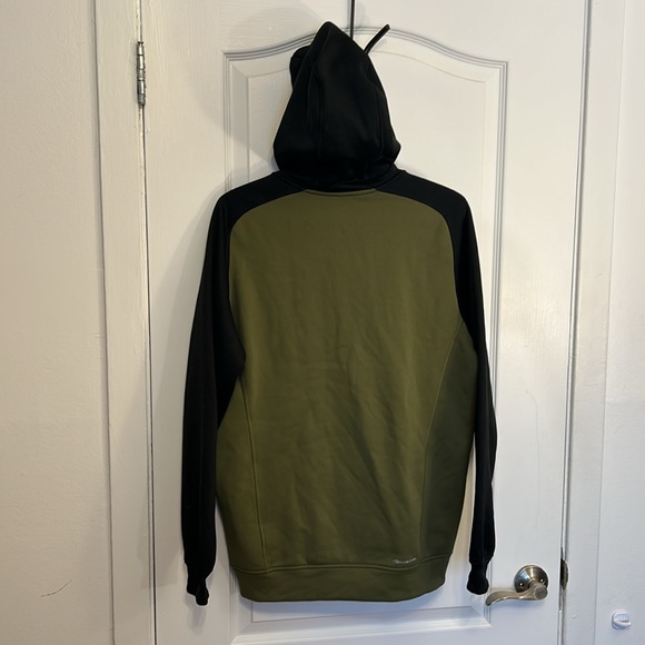 Adidas Climawarm Men’s Black/Olive Green zip up hoodie, size Medium - Picture 3 of 5